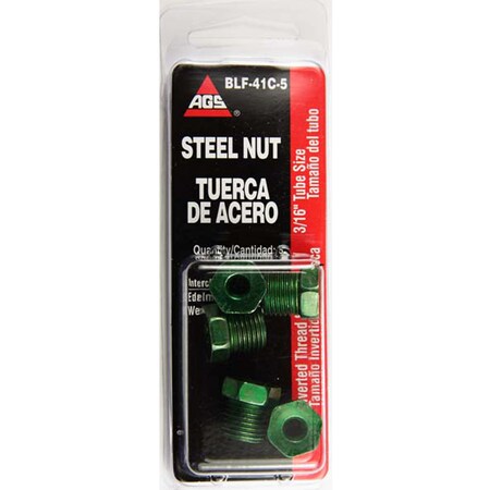 Ags Steel Tube Nut, 3 1/2-20 Inverted, 5/card, PK5 BLF-41C-5